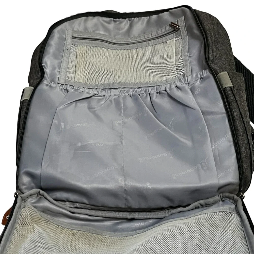 BabbleRoo Diaper Bag Backpack Large Capacity Travel Baby Bag‎ Gray 2984
